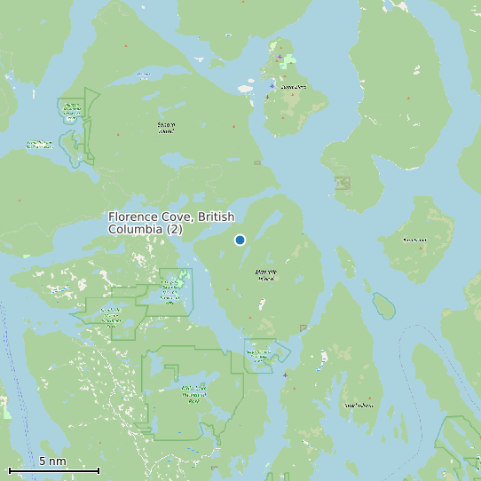 Map of Florence Cove, British Columbia (2) Tide Prediction Station