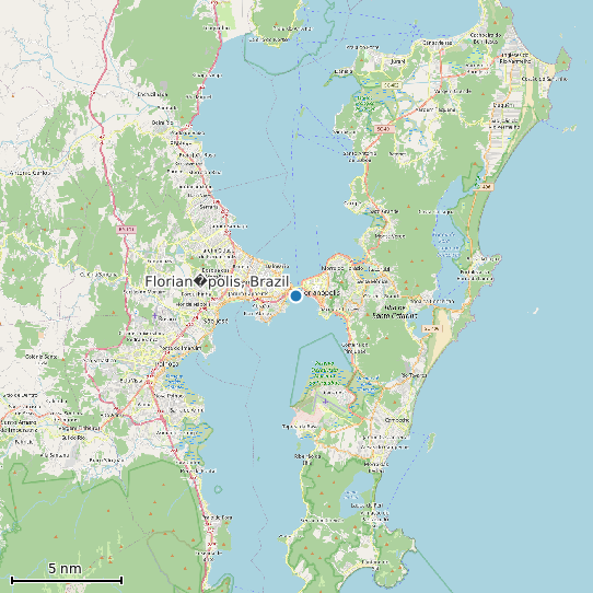 Map of Florian�polis, Brazil Tide Prediction Station