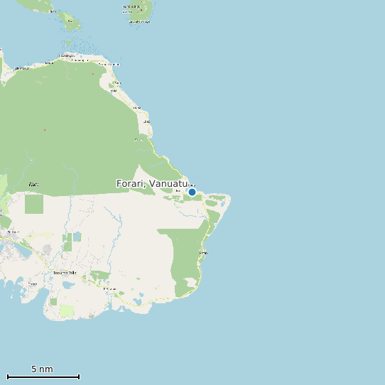 Map of Forari, Vanuatu Tide Prediction Station