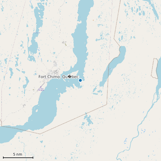 Map of Fort Chimo, Qu�bec Tide Prediction Station