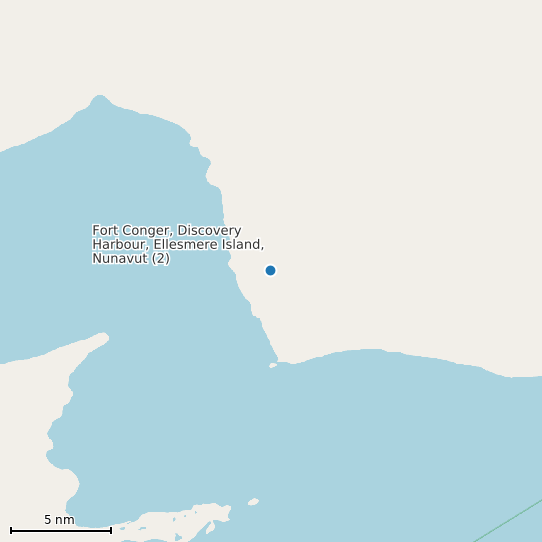 Map of Fort Conger, Discovery Harbour, Ellesmere Island, Nunavut (2) Tide Prediction Station