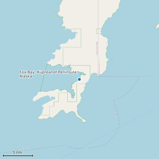 Map of Fox Bay, Kupreanof Peninsula, Alaska Tide Prediction Station