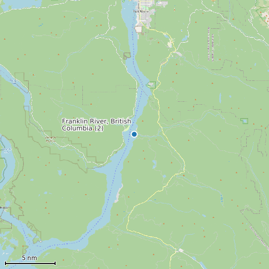 Map of Franklin River, British Columbia (2) Tide Prediction Station