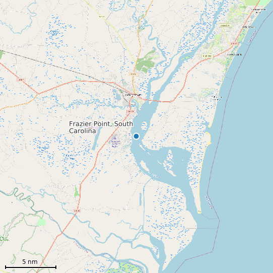 Map of Frazier Point, South Carolina Tide Prediction Station