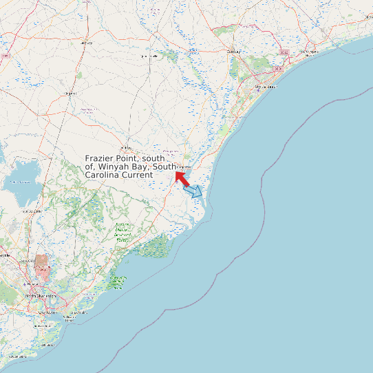 Frazier Point, south of, Winyah Bay, South Carolina Current map