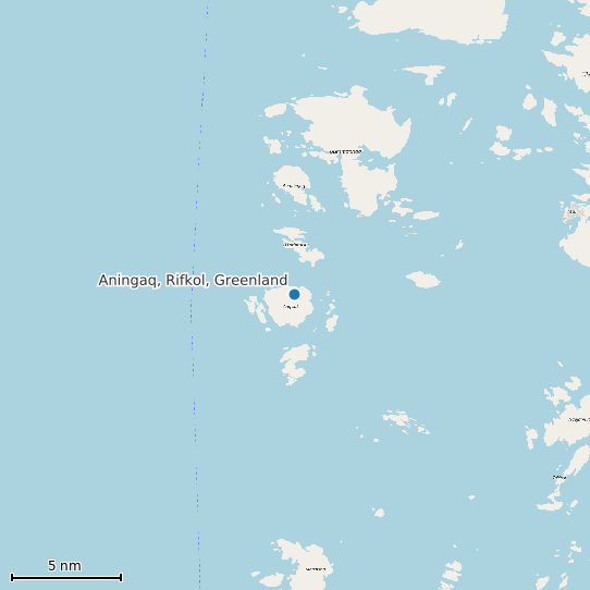 Map of Aningaq, Rifkol, Greenland Tide Prediction Station