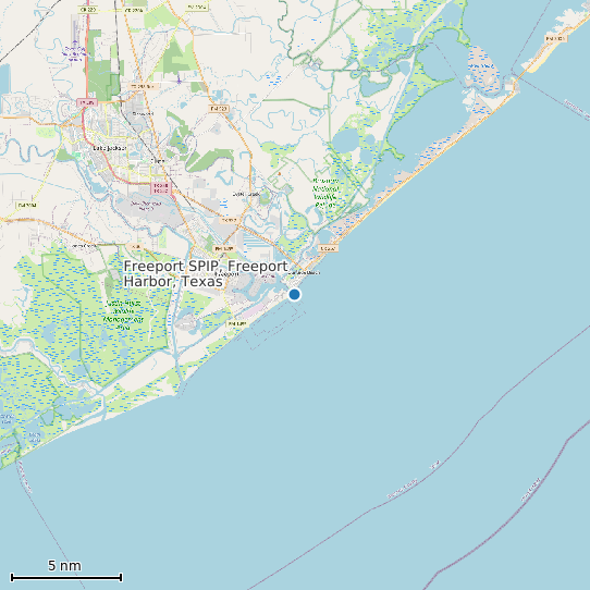 Map of Freeport SPIP, Freeport Harbor, Texas Tide Prediction Station