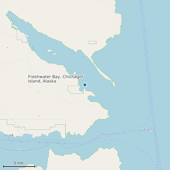 Map of Freshwater Bay, Chichagof Island, Alaska Tide Prediction Station