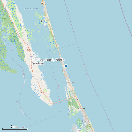 Map of FRF Pier, Duck, North Carolina Tide Prediction Station