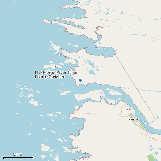 Map of Ft. George River (Loon Point), Qu�bec Tide Prediction Station