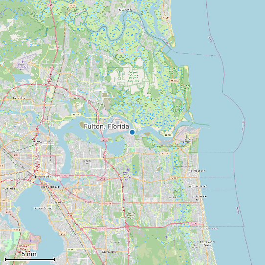 Map of Fulton, Florida Tide Prediction Station