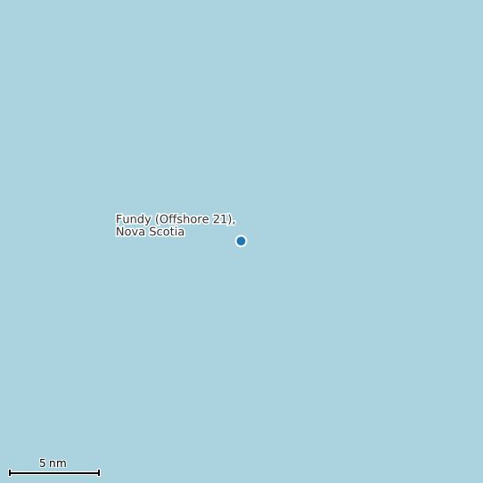 Map of Fundy (Offshore 21), Nova Scotia Tide Prediction Station
