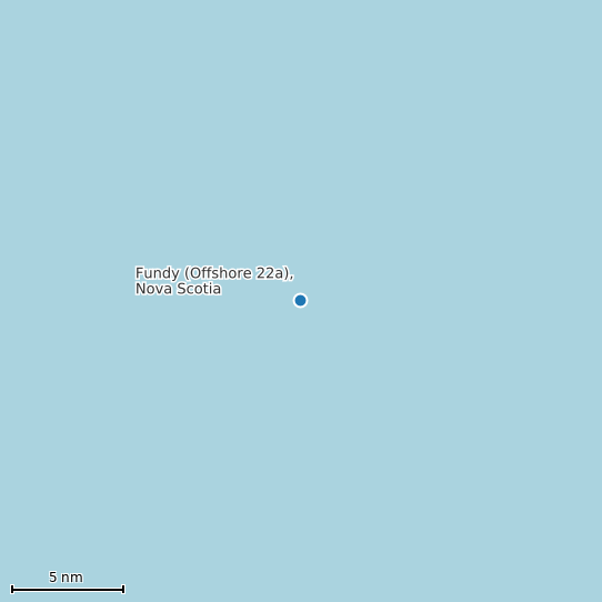 Map of Fundy (Offshore 22a), Nova Scotia Tide Prediction Station
