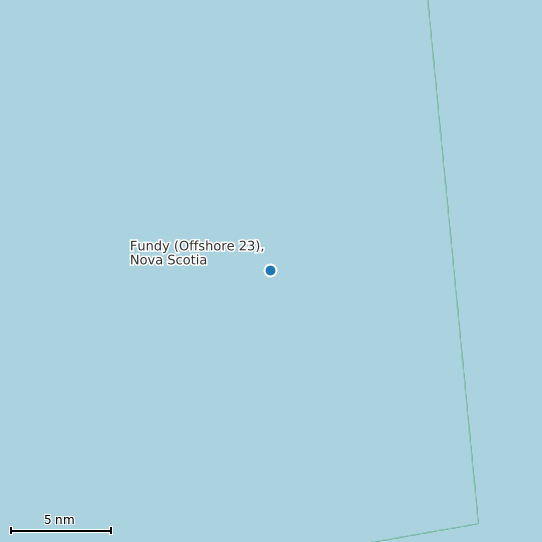 Map of Fundy (Offshore 23), Nova Scotia Tide Prediction Station