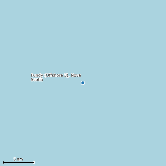 Map of Fundy (Offshore 3), Nova Scotia Tide Prediction Station