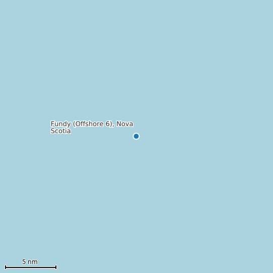 Map of Fundy (Offshore 6), Nova Scotia Tide Prediction Station