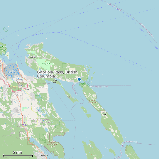 Map of Gabriola Pass, British Columbia Tide Prediction Station