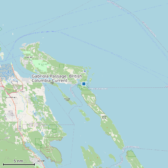 Map of Gabriola Passage, British Columbia Current Prediction Station
