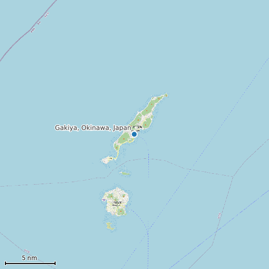 Map of Gakiya, Okinawa, Japan Tide Prediction Station