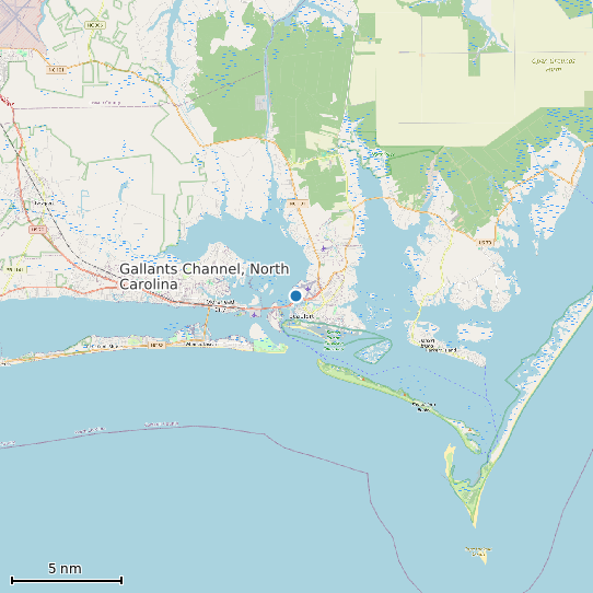 Map of Gallants Channel, North Carolina Tide Prediction Station