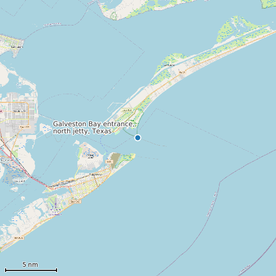 Map of Galveston Bay entrance, north jetty, Texas Tide Prediction Station