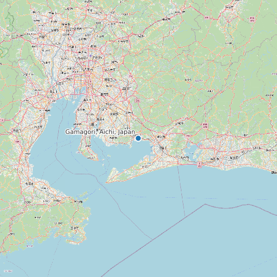 Gamagori, Aichi, Japan map
