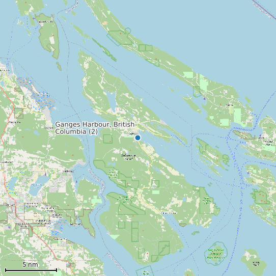 Map of Ganges Harbour, British Columbia (2) Tide Prediction Station