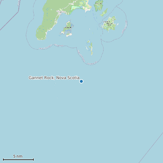 Map of Gannet Rock, Nova Scotia Tide Prediction Station