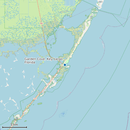 Map of Garden Cove, Key Largo, Florida Tide Prediction Station
