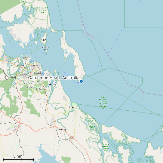 Map of Gatcombe Head, Australia Tide Prediction Station