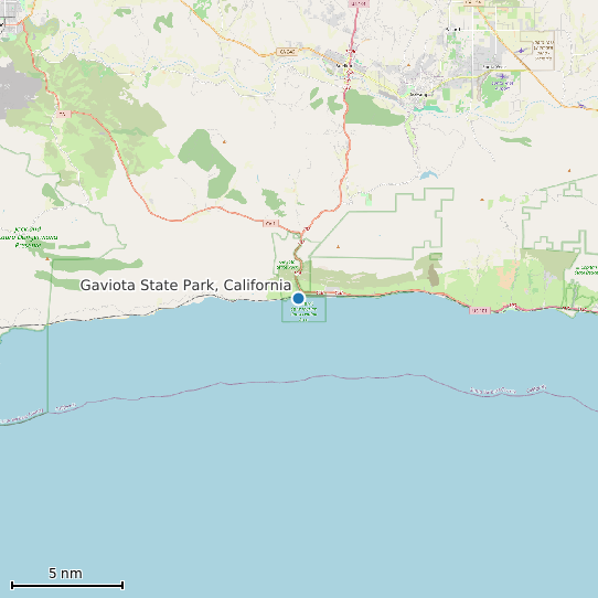 Map of Gaviota State Park, California Tide Prediction Station