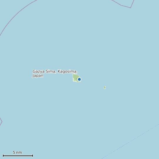 Map of Gazya Sima, Kagosima, Japan Tide Prediction Station