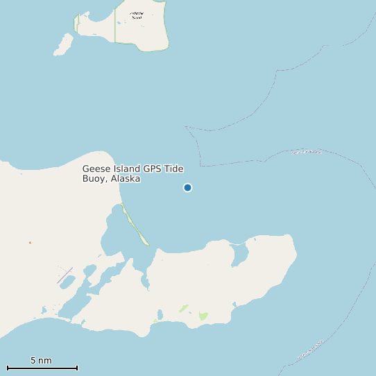Map of Geese Island GPS Tide Buoy, Alaska Tide Prediction Station