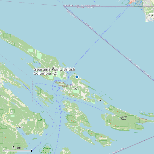 Map of Georgina Point, British Columbia (2) Tide Prediction Station