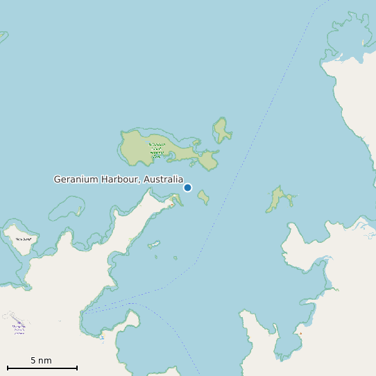 Map of Geranium Harbour, Australia Tide Prediction Station