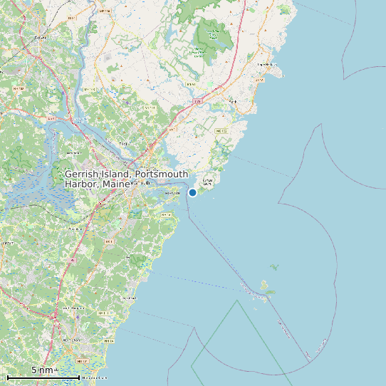 Map of Gerrish Island, Portsmouth Harbor, Maine Tide Prediction Station