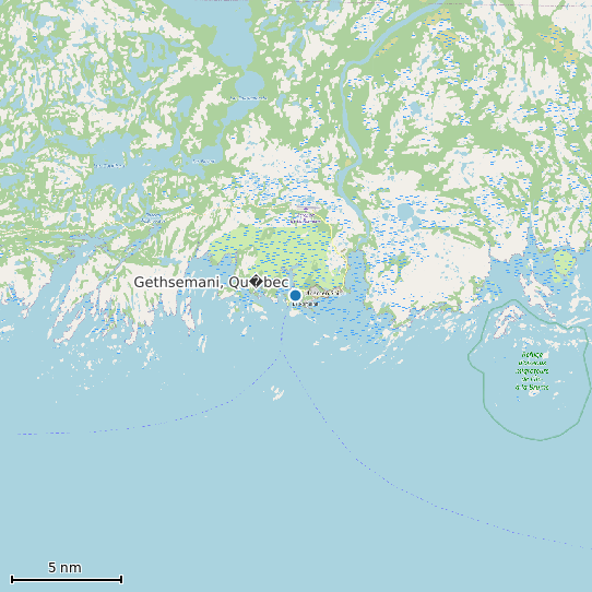 Map of Gethsemani, Qu�bec Tide Prediction Station