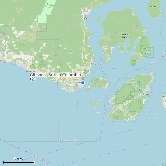 Map of Gibsons, British Columbia (2) Tide Prediction Station