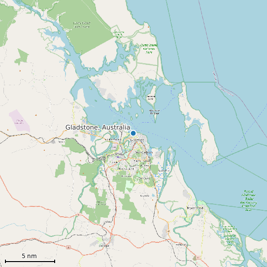 Map of Gladstone, Australia Tide Prediction Station