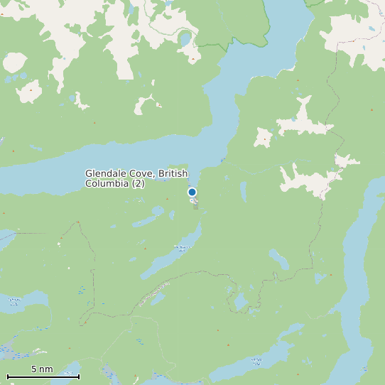 Map of Glendale Cove, British Columbia (2) Tide Prediction Station