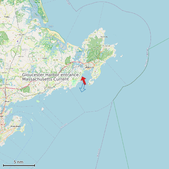 Map of Gloucester Harbor entrance, Massachusetts Current Prediction Station
