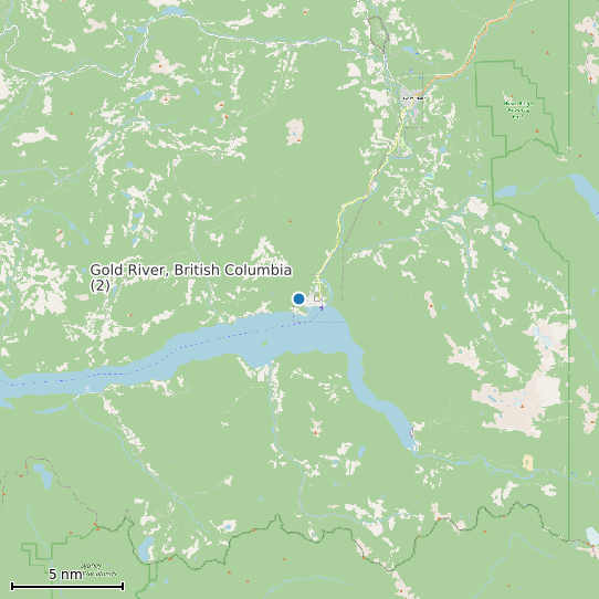 Map of Gold River, British Columbia (2) Tide Prediction Station