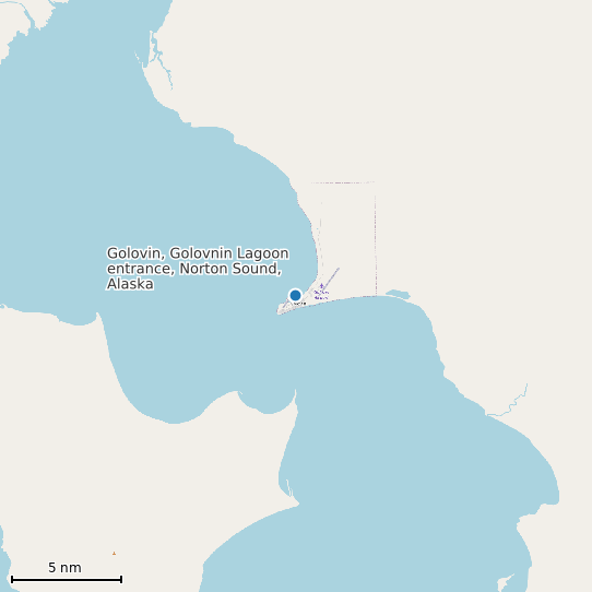 Map of Golovin, Golovnin Lagoon entrance, Norton Sound, Alaska Tide Prediction Station