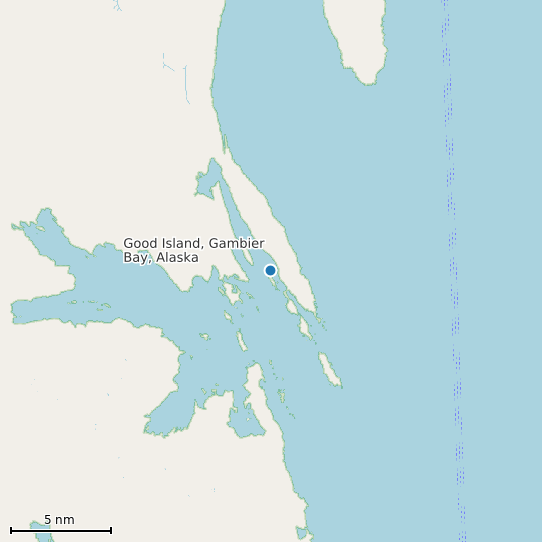 Map of Good Island, Gambier Bay, Alaska Tide Prediction Station