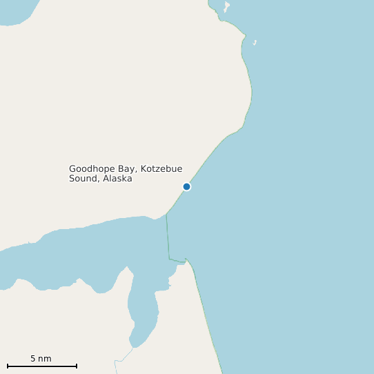 Map of Goodhope Bay, Kotzebue Sound, Alaska Tide Prediction Station