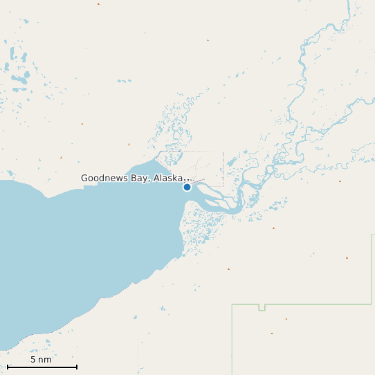 Map of Goodnews Bay, Alaska Tide Prediction Station