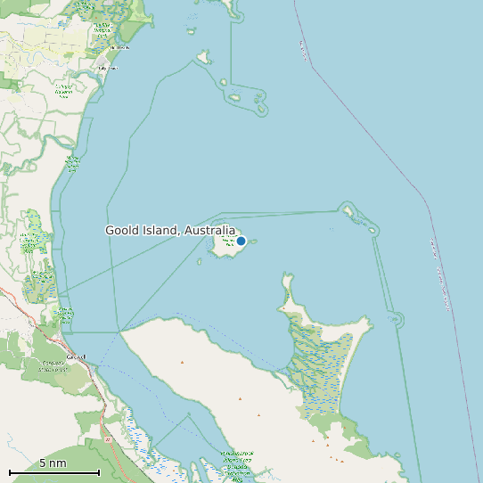 Map of Goold Island, Australia Tide Prediction Station