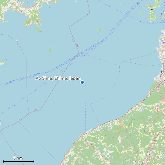 Map of Ao Sima, Ehime, Japan Tide Prediction Station