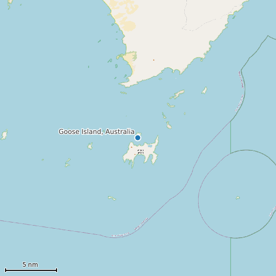 Map of Goose Island, Australia Tide Prediction Station