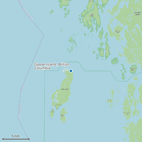 Map of Goose Island, British Columbia Tide Prediction Station